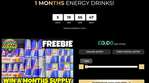 One Month's Supply Of Energy Drinks