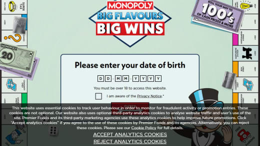 Instant Win Prizes and Monopoly Games