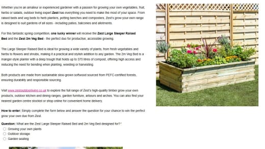Large Sleeper Raised Bed And 2M Veg Bed