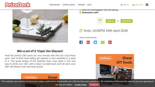 Dartington Crystal Copa Gin Glasses Set