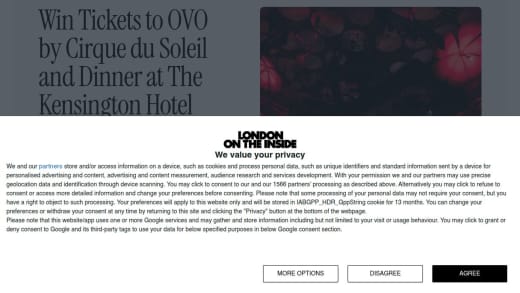 Tickets to Cirque Du Soleil OVO and Pre-Theater Dinner