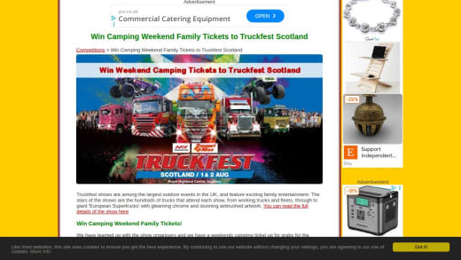 Family Camping Ticket to Truckfest Scotland