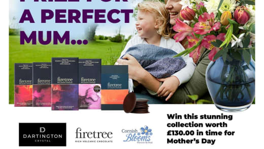 Flower Arrangement, Crystal Vase, and Gourmet Chocolate Box