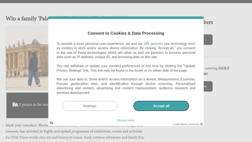 Family Palace and Play Pass to Blenheim Palace