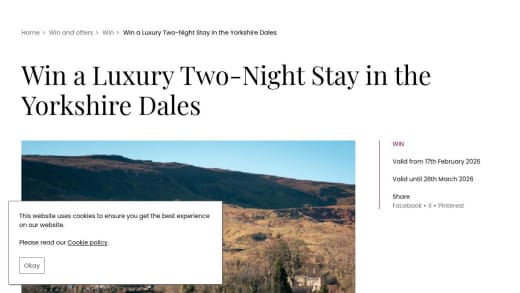 Luxury Two Night Stay In Yorkshire Dales