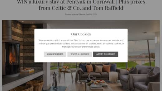 Luxury Stay in Cornwall with Vouchers and Gifts