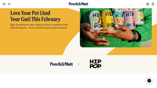 Hip Pop Kombucha Subscription and Pooch & Mutt Voucher