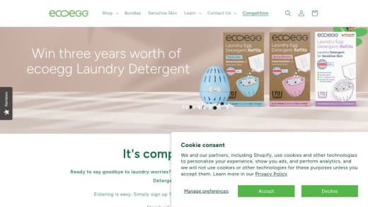 Three Years Worth Of Ecoegg Laundry Detergent Refills And A Laundry Egg