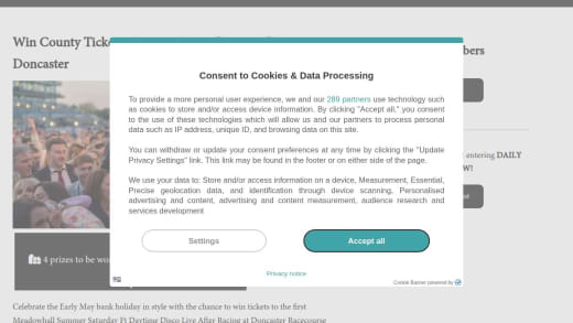 County Enclosure Tickets for Doncaster Daytime Disco
