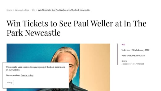 Tickets To Paul Weller At In The Park