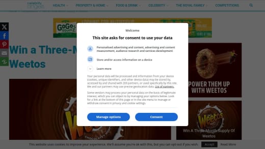 Three Months Supply of Weetos Cereal