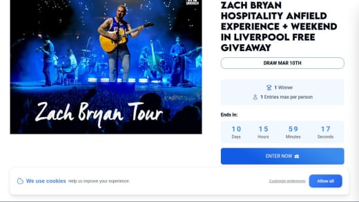 Zach Bryan Hospitality Tickets and Accommodation Package