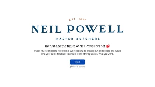 Online Voucher for Neil Powell Butchers