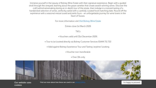 Bolney Experience Tour And Tasting For Two
