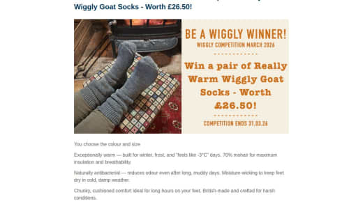 Really Warm Wiggly Goat Socks