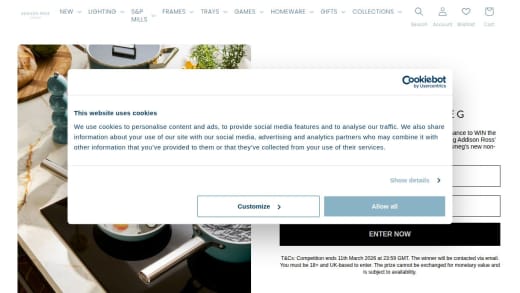 Addison Ross Salt & Pepper Mills And Smeg Non-Stick Cookware Set