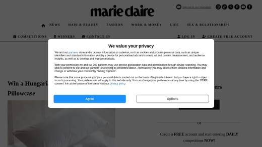 Hungarian Goose Down Pillow With Cotton Pillowcase