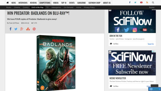 Predator: Badlands Blu-ray Disc