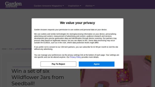 Set Of Six Wildflower Jars From Seedball