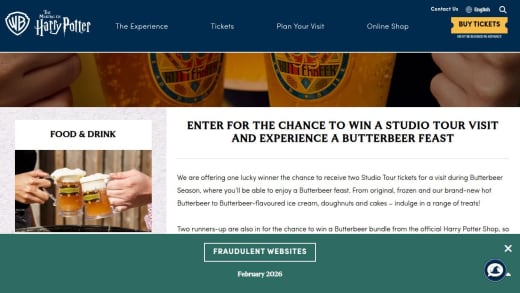 Harry Potter Studio Tour Tickets and Butterbeer Feast