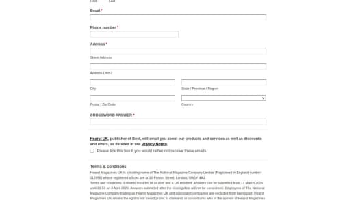 Best Magazine Crossword Issue 12 Prizes