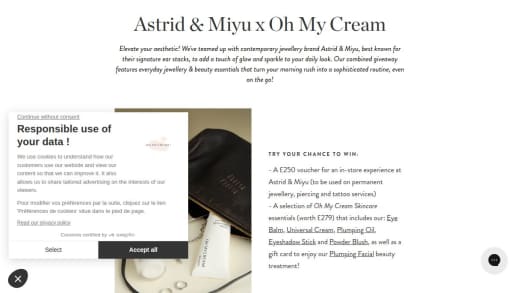 Astrid & Miyu In-Store Experience Voucher