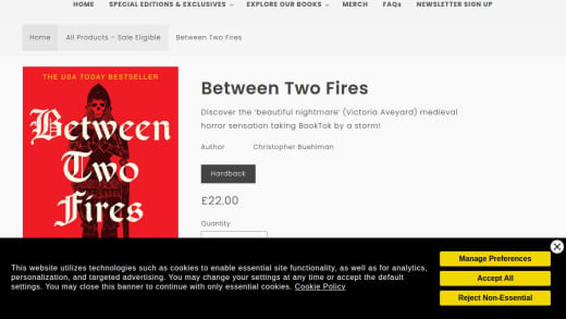 Between Two Fires Hardback Book