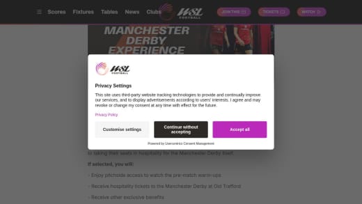 Manchester Derby Experience Tickets