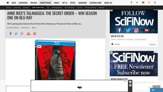 Anne Rice's Talamasca: The Secret Order Season One On Blu-Ray