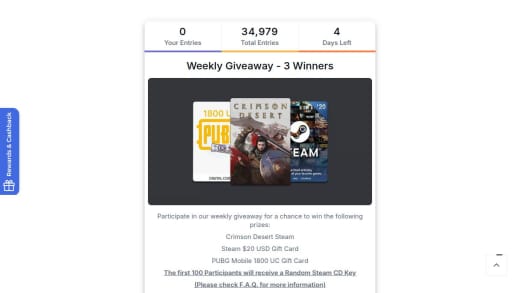 Steam Gift Voucher or PUBG Mobile UC Voucher