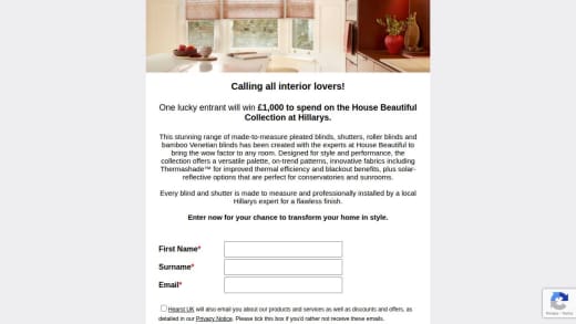 Spending Credit For Hillarys House Beautiful Collection