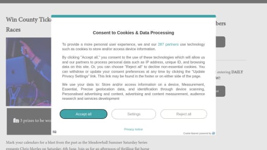 County Tickets To Chris Moyles Live At Doncaster Races