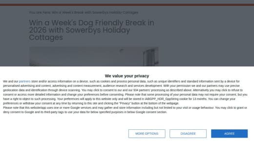 Seven-Night Dog Friendly Break at Sowerbys Holiday Cottages