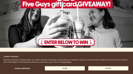 Five Guys Gift Card