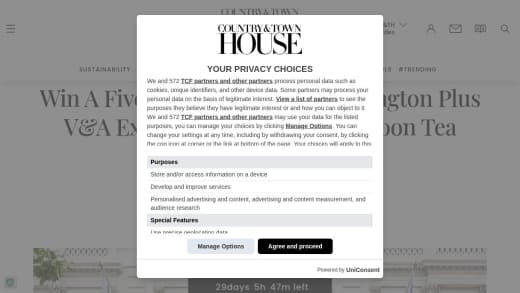 Luxury Hotel Stay with Exhibition Tickets and Afternoon Tea