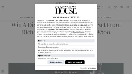 Diamond Cut Crystal Glass Set