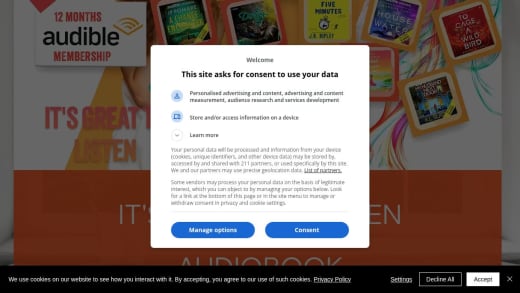 Amazon Voucher and Audible Membership