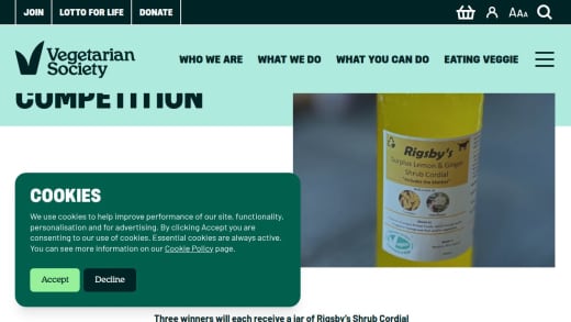 Rigsby's Shrub Cordial With Elderflower, Ginger, Lemon and Turmeric