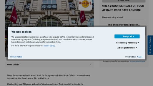 Two Course Meal For Four At Hard Rock Cafe London