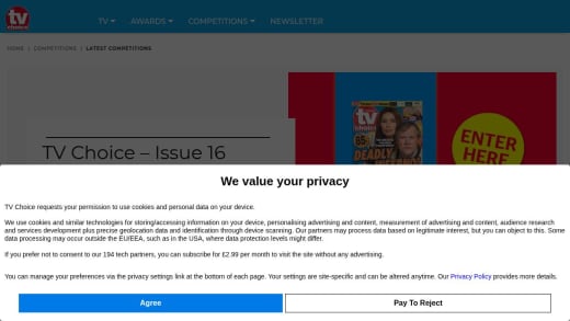 Tv Choice Magazine Issue 16 Prize