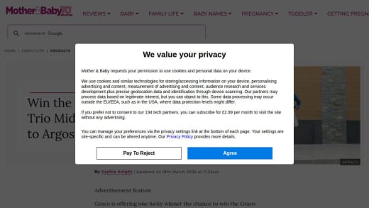 Graco Near2Me Trio Midnight 3-In-1 Travel System Pushchair