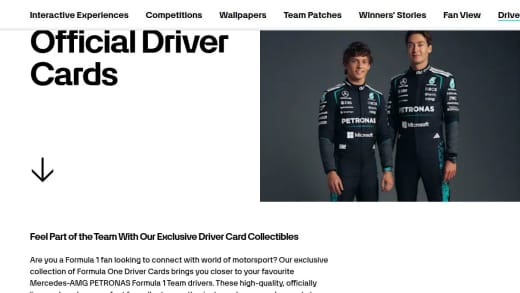 Official 2026 Season Driver Cards (George Russell & Kimi Antonelli)