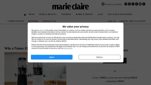 Nama J2 Cold Press Juicer and Accessories