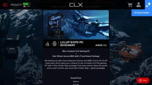 Custom CLX Gaming PC and Star Citizen Ship Package