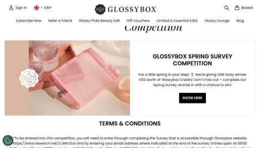 Glossybox Credit