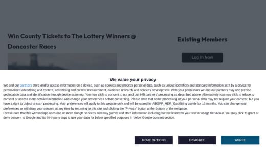 Doncaster Races Tickets For The Lottery Winners Concert