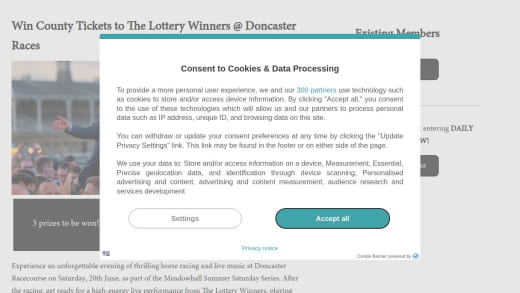 County Enclosure Tickets For Live Music Event