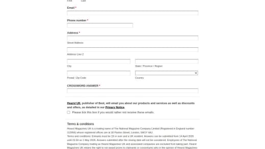 Crossword Issue Prizes