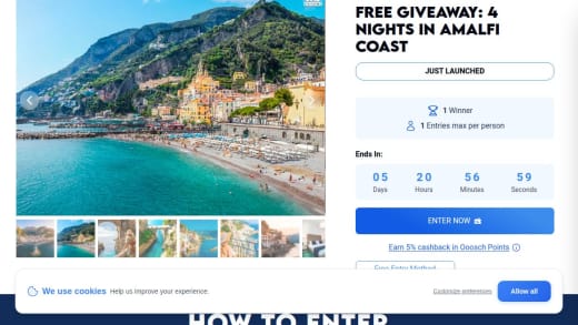 Amalfi Coast Vacation for Two