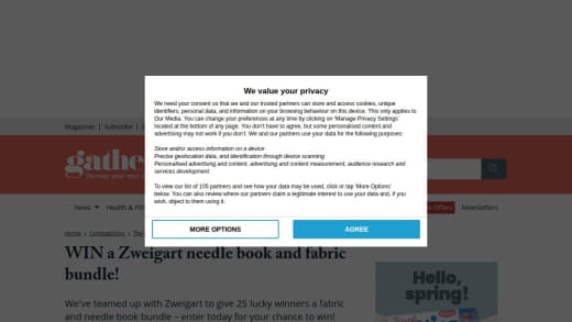 Zweigart Needle Book And Fabric Bundle